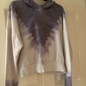Hippie Rose Lilac Tie Dye Crop Hoodie